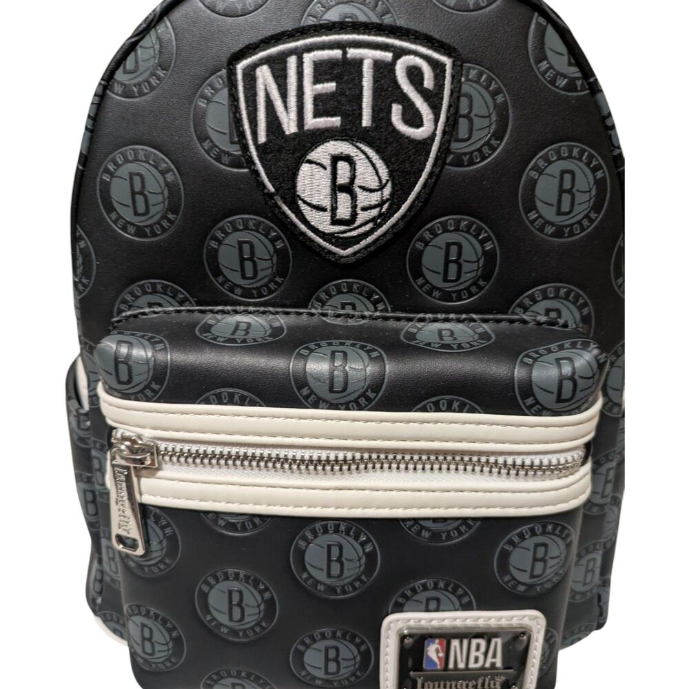 Loungefly Brooklyn Nets Mini Backpack Debossed Lo… - image 3
